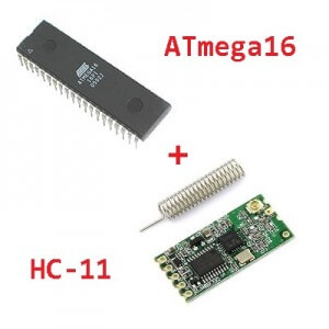 Схема подключения радиомодуля HC-11 к ATmega16