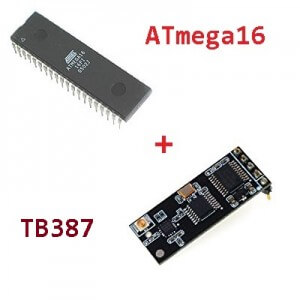 Схема подключения радиомодуля TB387 к ATmega16