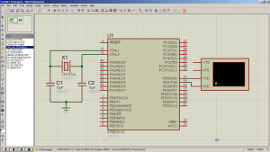 Схема подключения. USART/UART на ATmega16 - Обмен данными по последовательному каналу (2)