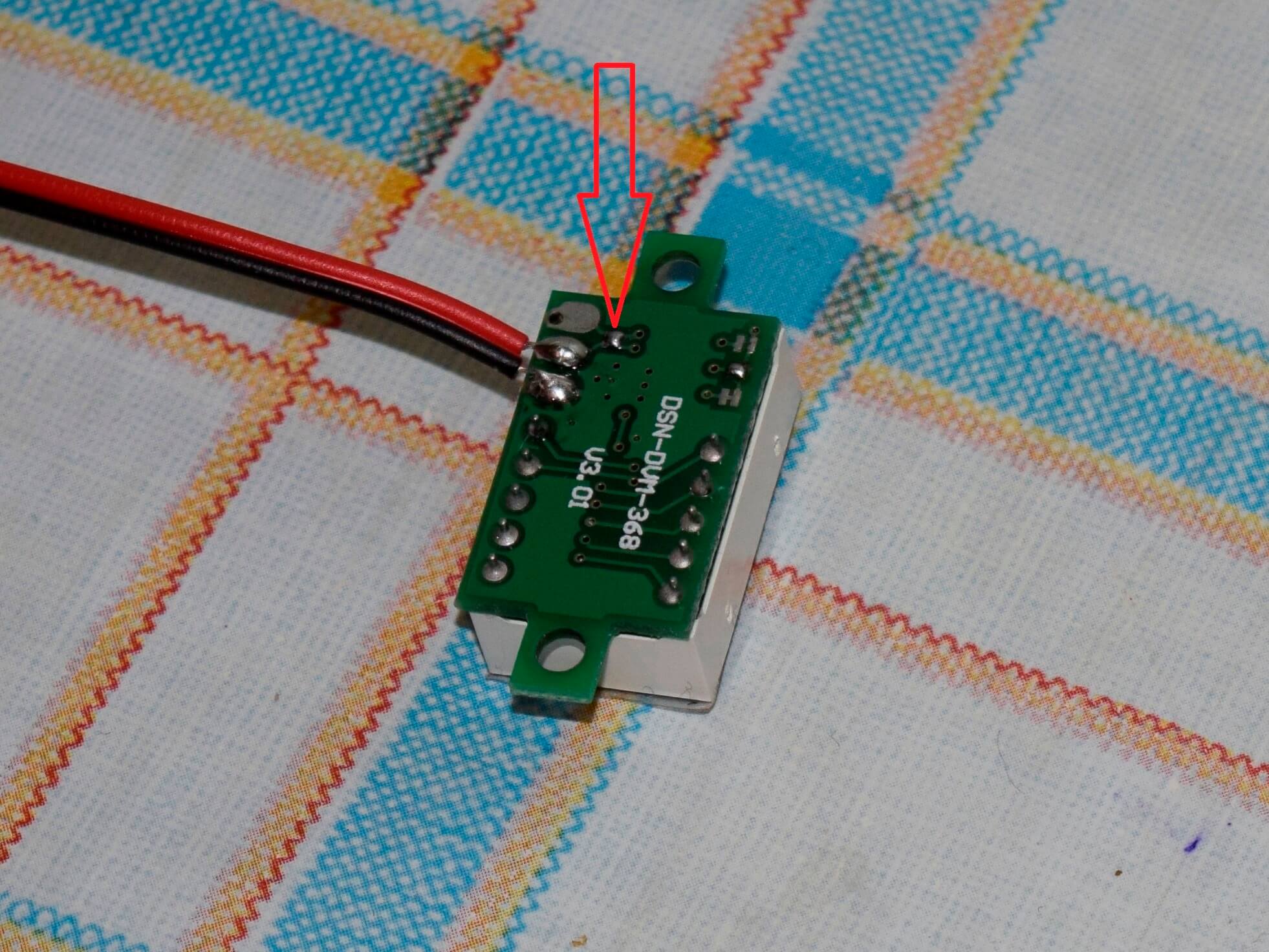 DSN-DVM-368 v3.01 - Схема подключения вольтметра - MicroPi