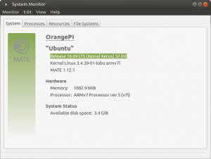 Ubuntu MATE 16.04 LTS Xenial Xerus 32 bit информация о ОС