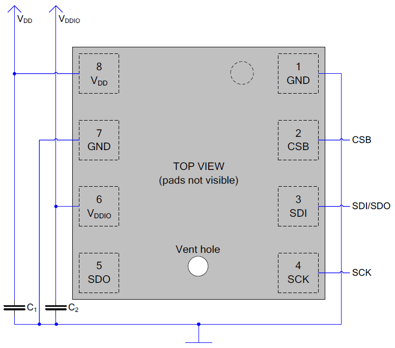 Принципиальная схема bme280