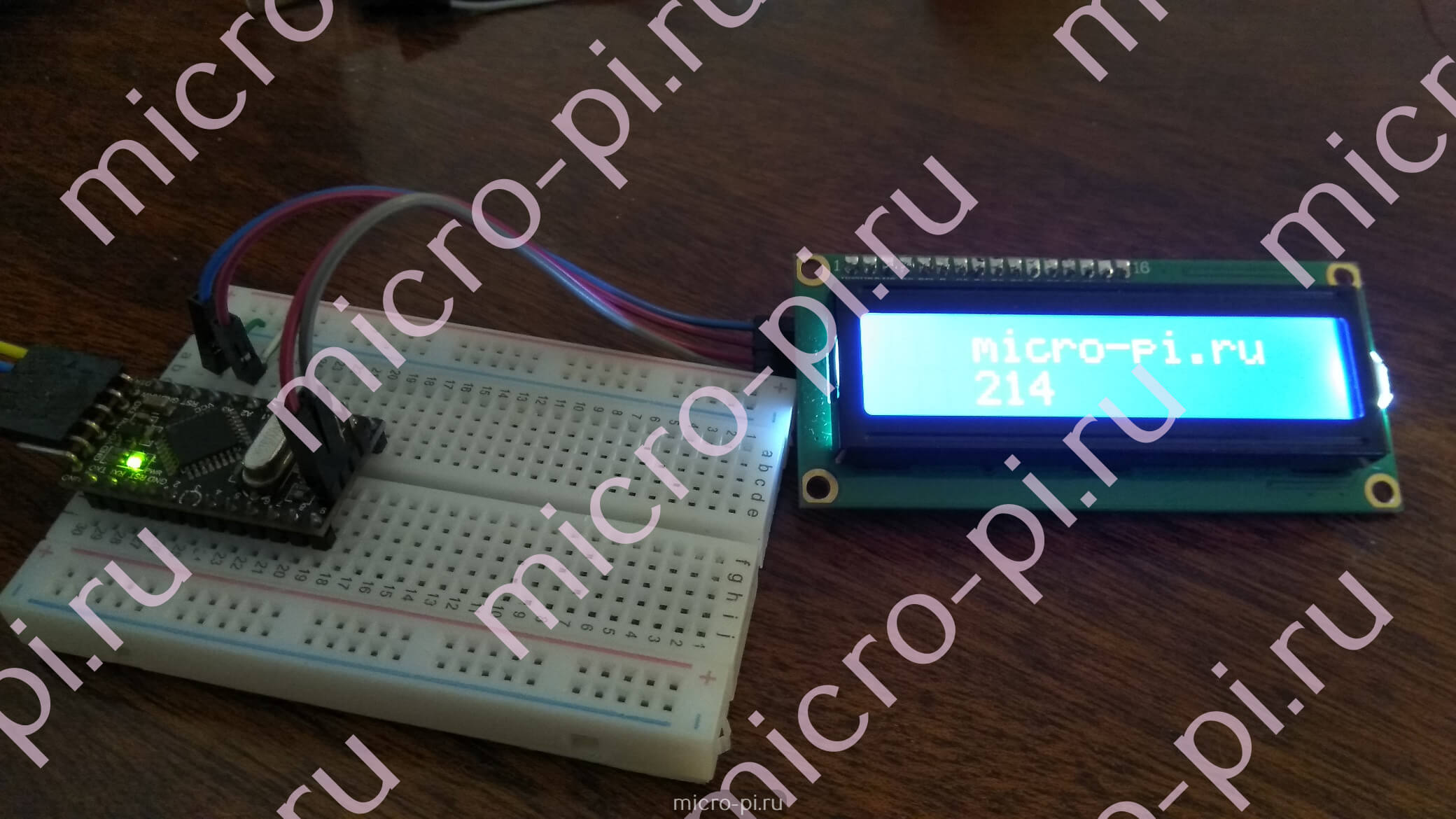 Подключение LCD1602 к Arduino по I2C (PCF8574) - MicroPi