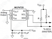 Модуль MCP4725 - принципиальная схема