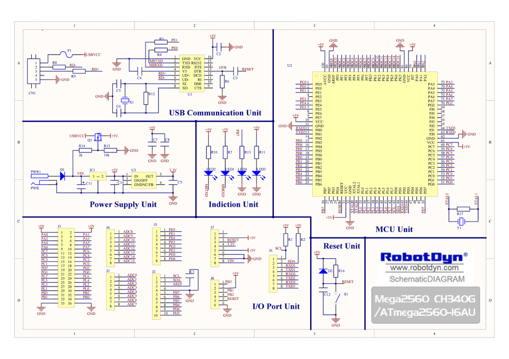 Схема ардуино mega 2560