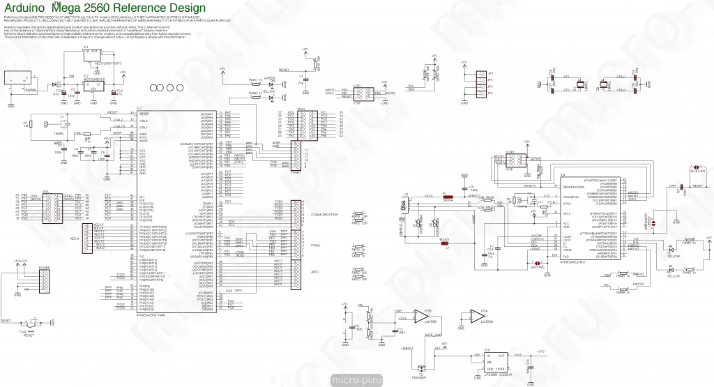 Mega 2560 схема