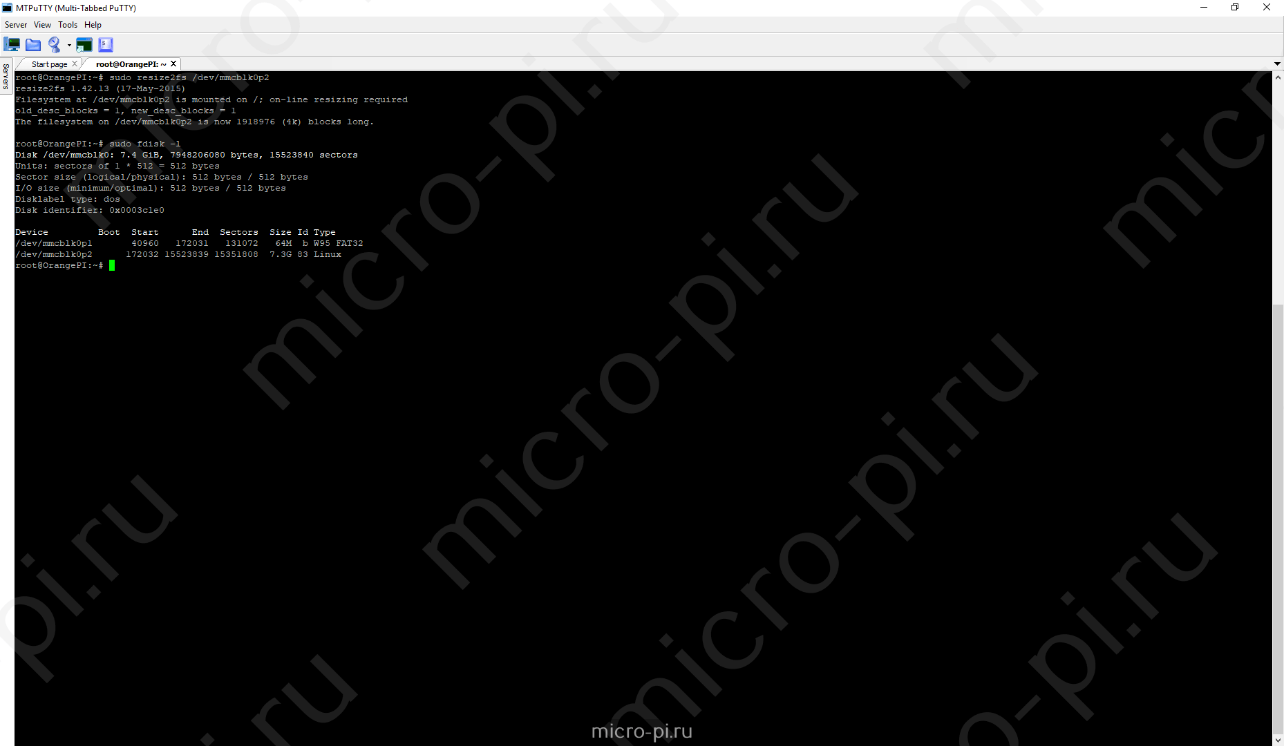 Как изменить размер корневого раздела на Raspberry Pi - MicroPi