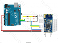 Схема Подключения MLT-BT05,AT-09,HM-10 к Arduino