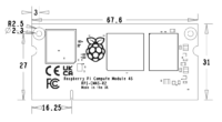 Compute Module 4S - Dimensions