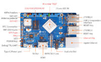 Orange Pi 4A — вид сверху