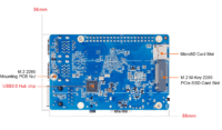 Orange Pi RV — вид снизу и размеры