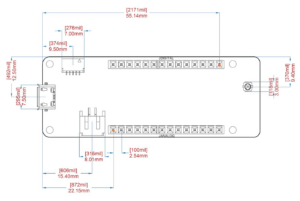 Положение разъёмов Arduino MKR WAN 1310: USB, аккумулятор, антенна и выводы