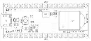 Расположение элементов на Arduino Nano 33 BLE (вид сверху)