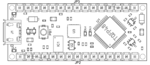 Расположение элементов на Arduino Nano Every (вид сверху)