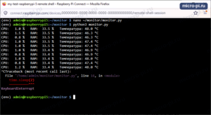 Терминал Raspberry Pi 5 с активным окружением (env): monitor.py печатает загрузку CPU, память и температуру, остановка по Ctrl+C