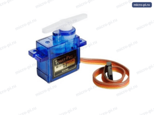 Серводвигатель SG90 (TowerPro Micro Servo 9g) с качалкой и трёхпроводным шлейфом
